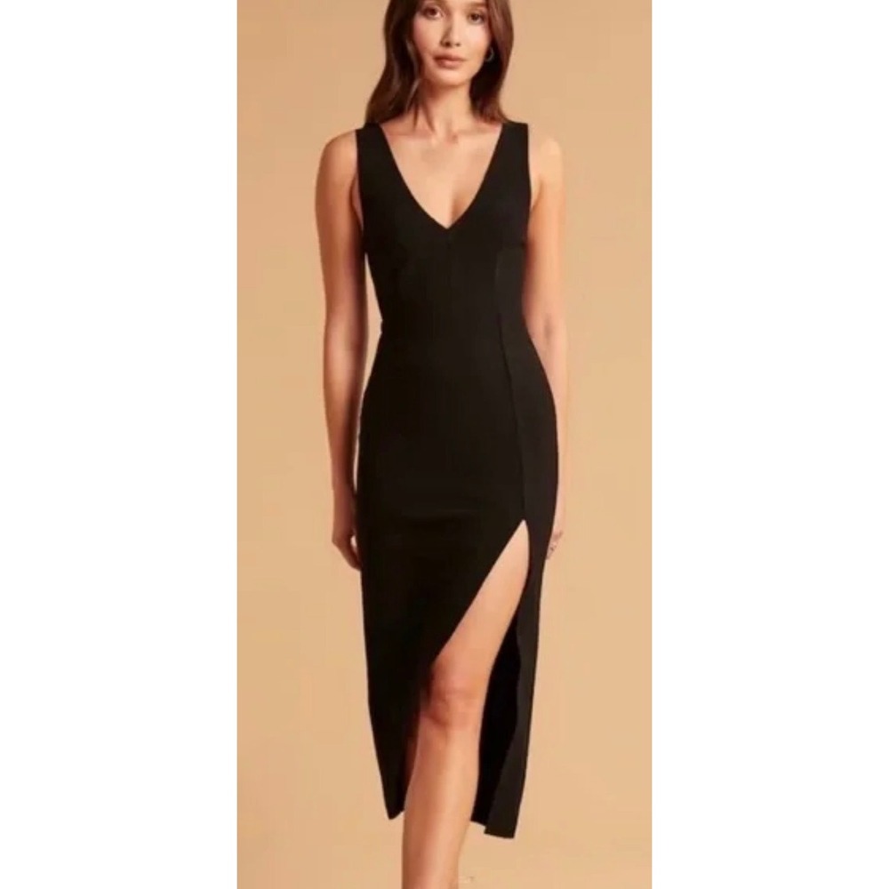 Abercrombie & Fitch Black Midi Dress